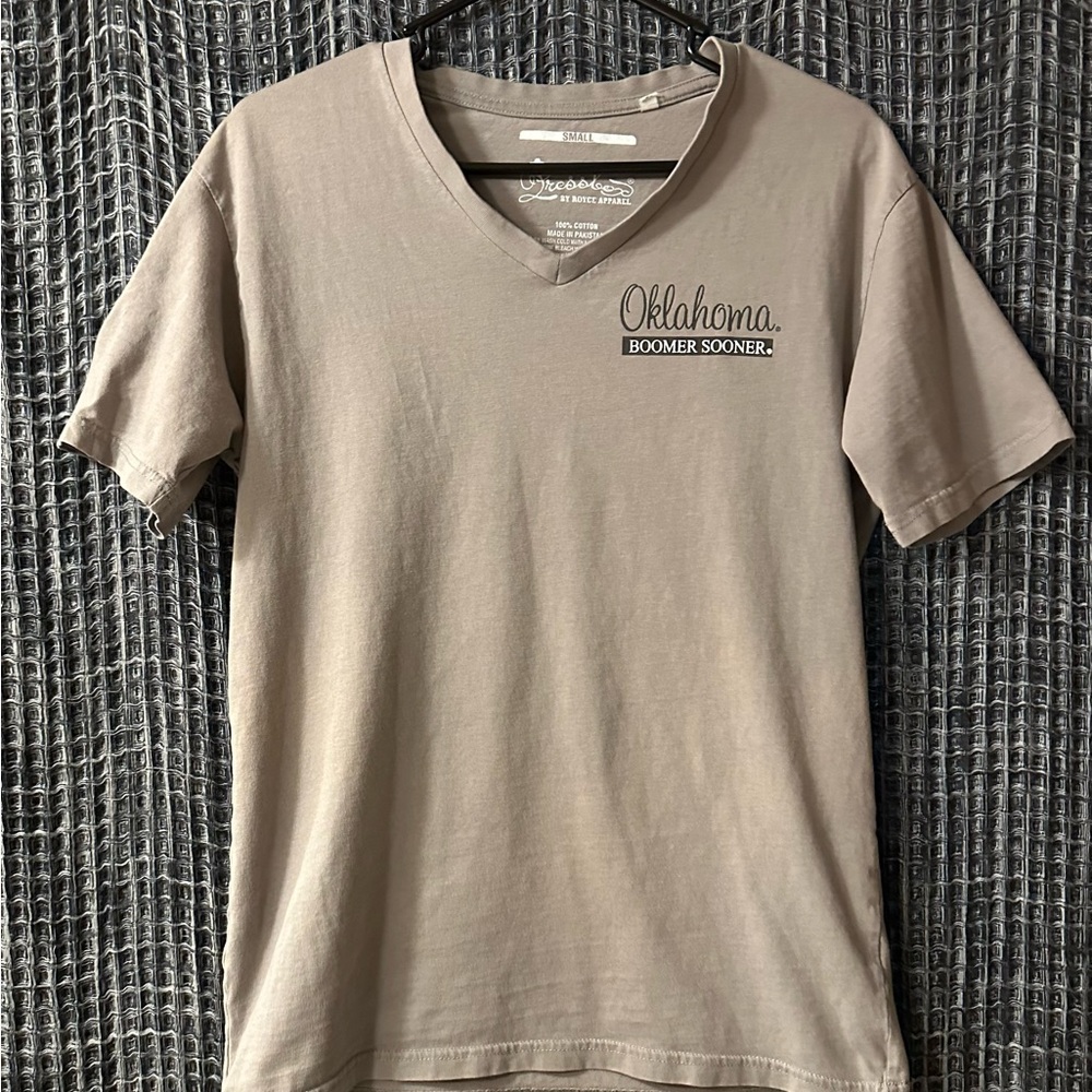 Oklahoma Boomer Sooner Women's  Gray T-Shirt.